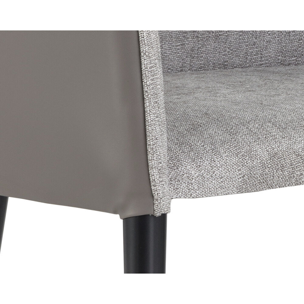 Asher Flint Grey / Napa Taupe Dining Armchair
